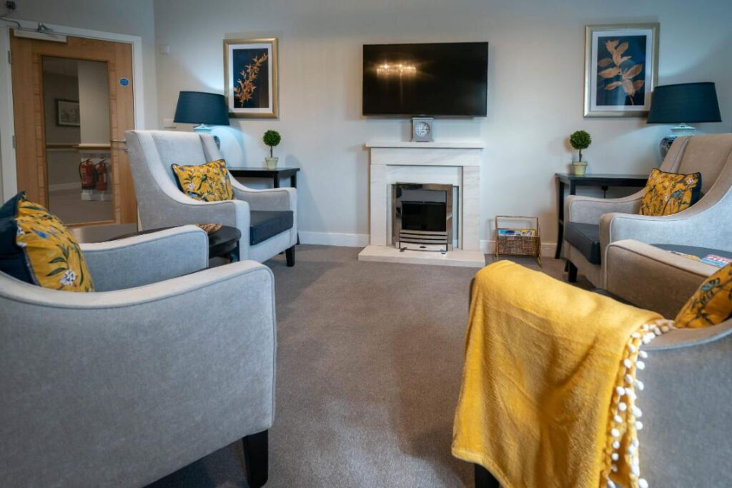 Our living room facing the TV