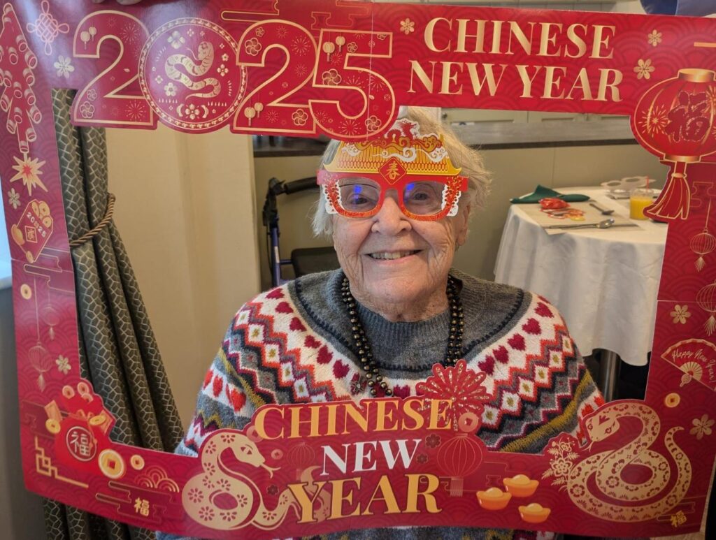 resident celebrating the chinese new year