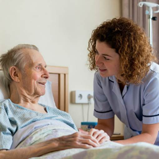 resident with carer